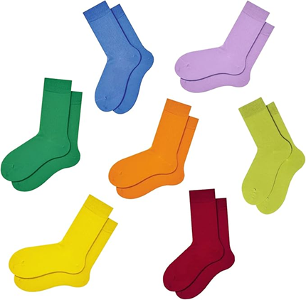 FSZSAA Women’s Cotton Comfort Socks 7 pairs in assorted retro colors