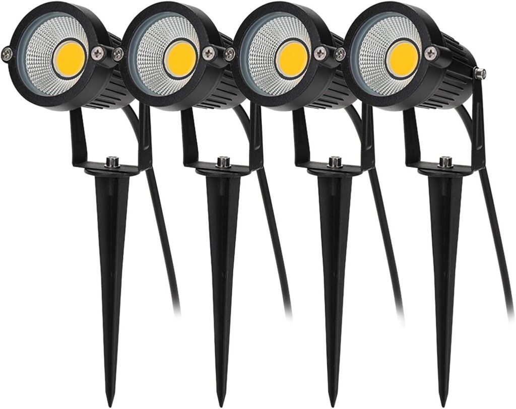 4 piece garden spotlight
