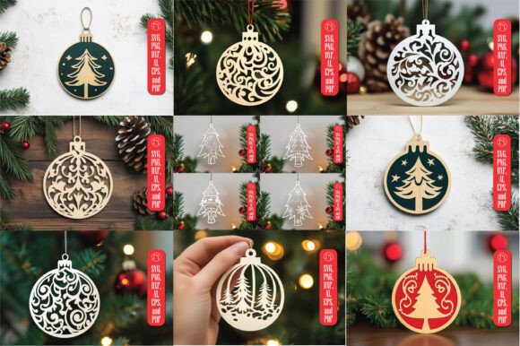 Cricut Christmas Ornament SVG Bundle Graphics 107439595 1 580x386 1