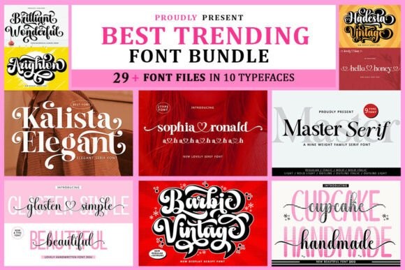 cute and funny font bundle